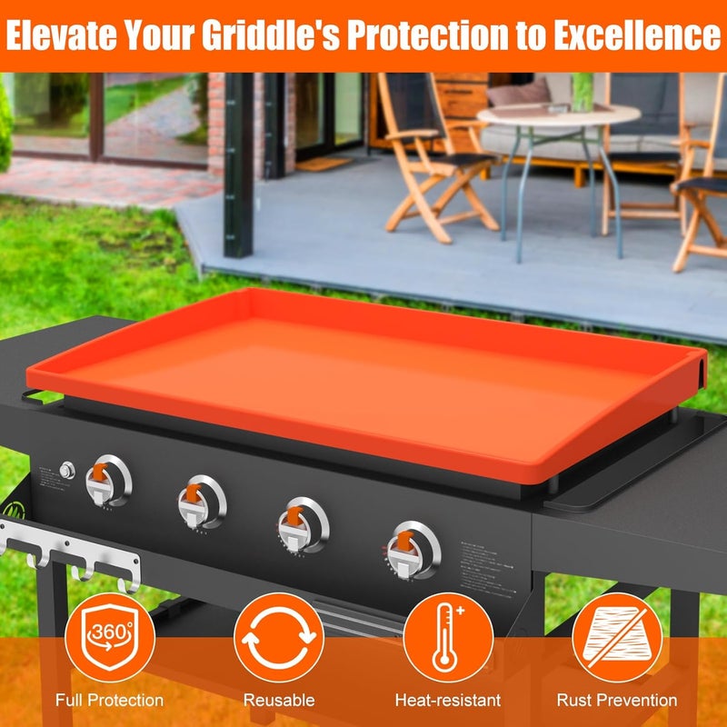 BESSIO Silicone Griddle Mat Cover for Blackstone - 36 Inch True All-Encompassing Coverage Heavy Duty Food Grade Grill Buddy Mat, All Season Cooking Surface Protective Cover - Image 4